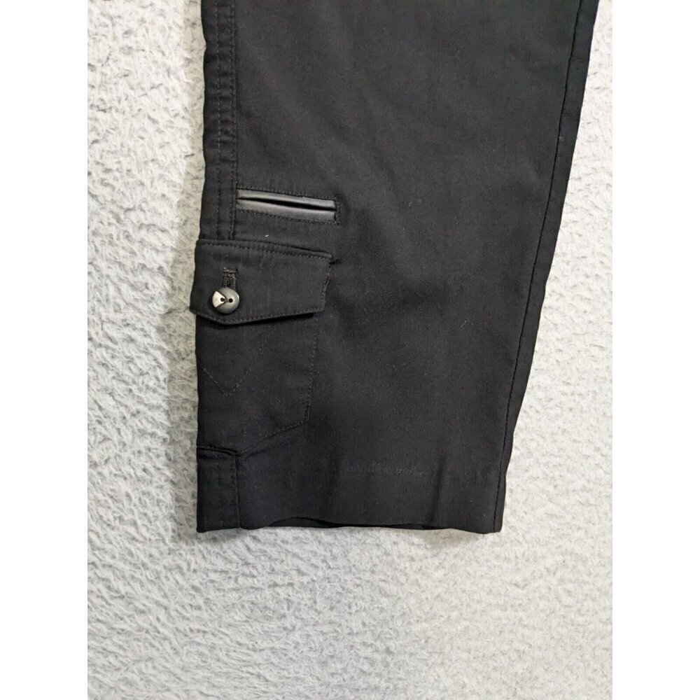 Jamie Sadock Pants Womens 4 Golf Capri Cropped Nylon Rayon Stretch Black - Picture 14 of 16